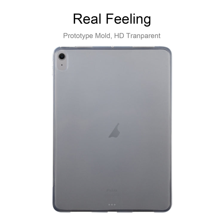 For iPad Air 11 2025 / 2024 / 5 / 4 0.75mm Shockproof Outside Glossy Inside Frosted TPU Tablet Case(Transparent) - iPad Air 11 2025 / 2024 Cases by PMC Jewellery | Online Shopping South Africa | PMC Jewellery | Buy Now Pay Later Mobicred