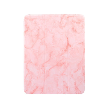 For iPad Air 11 2024 Three-fold Marble Texture Protective Tablet Case with Pen Slot(Pink) - iPad Air 11 2024 Cases by PMC Jewellery | Online Shopping South Africa | PMC Jewellery | Buy Now Pay Later Mobicred