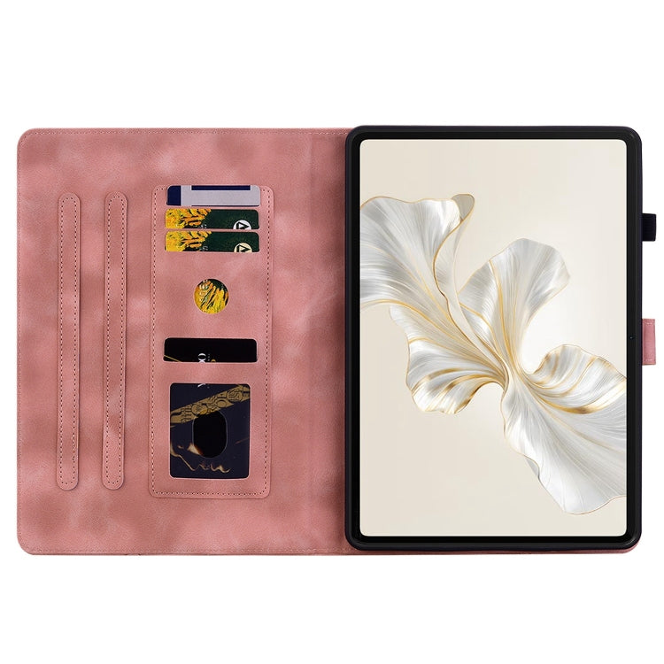 For Honor Pad 9 12.1 Lily Embossed Leather Tablet Case(Pink) - Honor by PMC TechLife | Online Shopping South Africa | PMC TechLife | Buy Now Pay Later Mobicred