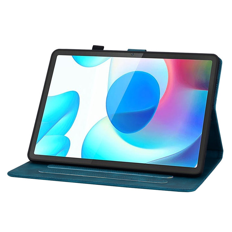 For Realme Pad 10.4 Lily Embossed Leather Tablet Case(Dark Blue) - Realme by PMC TechLife | Online Shopping South Africa | PMC TechLife | Buy Now Pay Later Mobicred