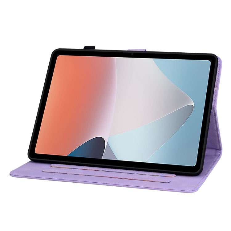 For OPPO Pad Air Lily Embossed Leather Tablet Case(Purple) - free shipping - PMC TechLife - Order now!