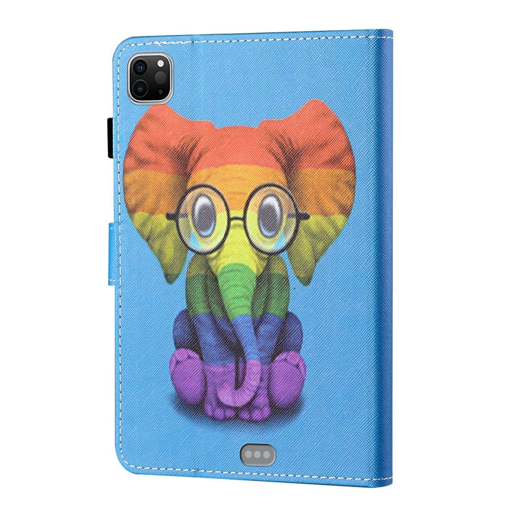 For iPad Pro 11 2024 Coloured Drawing Stitching Smart Leather Tablet Case(Colorful Elephant) - iPad Pro 11 2024 Cases by PMC Jewellery | Online Shopping South Africa | PMC Jewellery | Buy Now Pay Later Mobicred