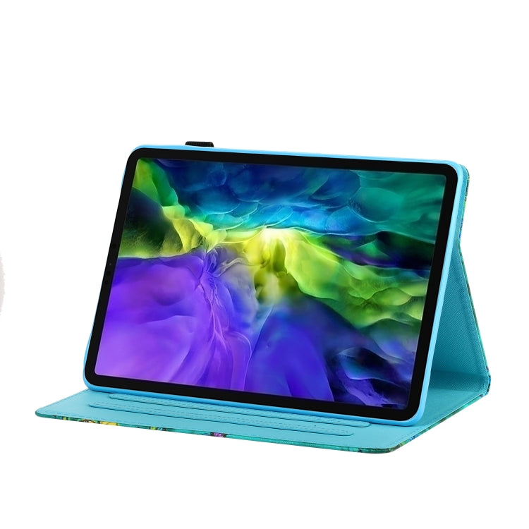 For iPad Pro 11 2024 Coloured Drawing Stitching Smart Leather Tablet Case(Petal Rain) - iPad Pro 11 2024 Cases by PMC TechLife | Online Shopping South Africa | PMC TechLife | Buy Now Pay Later Mobicred