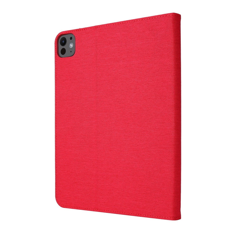 For iPad Air 11 2025 / 2024 Fabric Leather Tablet Case(Red) - iPad Air 11 2025 / 2024 Cases by PMC TechLife | Online Shopping South Africa | PMC TechLife | Buy Now Pay Later Mobicred