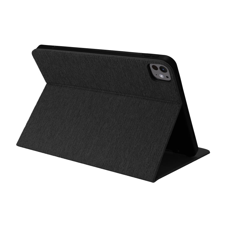For iPad Air 11 2025 / 2024 Fabric Leather Tablet Case(Black) - iPad Air 11 2025 / 2024 Cases by PMC TechLife | Online Shopping South Africa | PMC TechLife | Buy Now Pay Later Mobicred