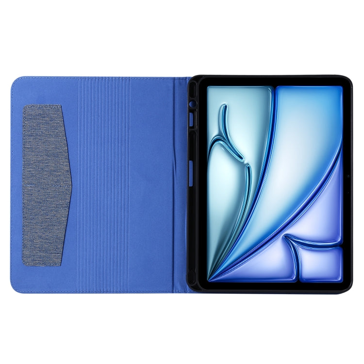 For iPad Air 13 2025 / 2024 Fabric Leather Tablet Case(Blue) - iPad Air 13 2025 / 2024 Cases by PMC TechLife | Online Shopping South Africa | PMC TechLife | Buy Now Pay Later Mobicred