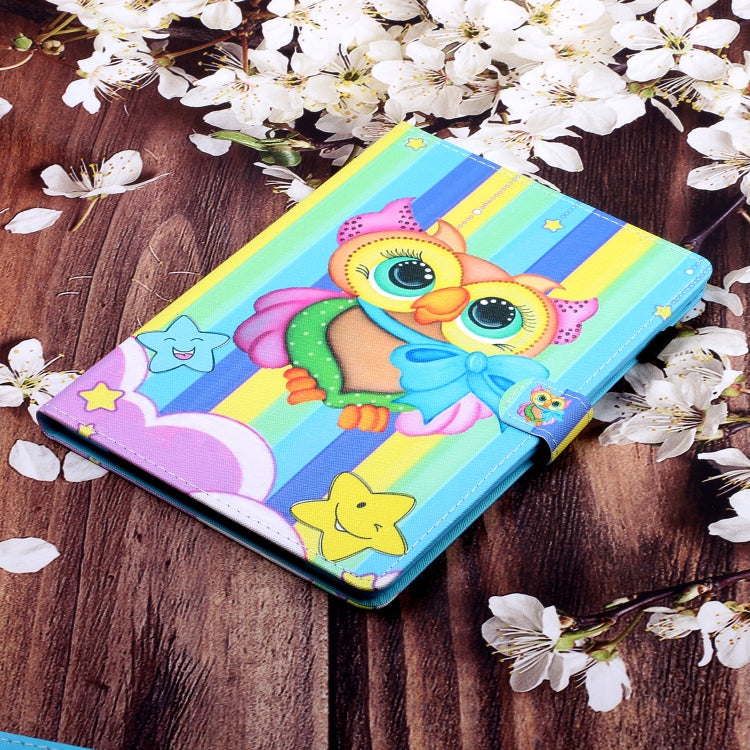 For iPad Pro 11 2024 Coloured Drawing Stitching Smart Leather Tablet Case(Rainbow Owl) - iPad Pro 11 2024 Cases by PMC Jewellery | Online Shopping South Africa | PMC Jewellery | Buy Now Pay Later Mobicred