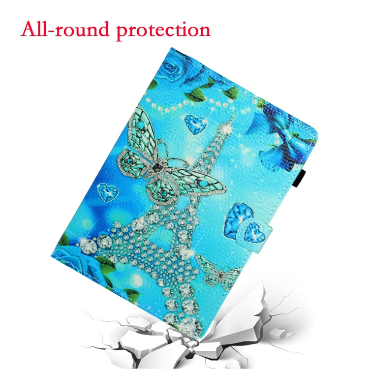 For iPad Pro 11 2024 Coloured Drawing Stitching Smart Leather Tablet Case(Butterfly Tower) - iPad Pro 11 2024 Cases by PMC TechLife | Online Shopping South Africa | PMC TechLife | Buy Now Pay Later Mobicred
