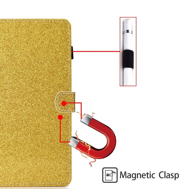 For iPad Pro 11 2024 Glitter Smart Leather Tablet Case(Golden) - iPad Pro 11 2024 Cases by PMC Jewellery | Online Shopping South Africa | PMC Jewellery | Buy Now Pay Later Mobicred