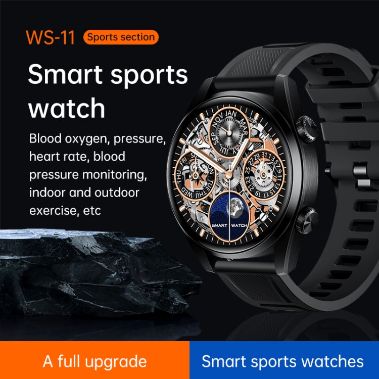 WS-11 1.43 inch IP67 Sport Smart Watch, Support Bluetooth Call / Sleep / Blood Oxygen / Heart Rate / Blood Pressure Health Monitor(Silver) - Smart Watches by PMC Jewellery | Online Shopping South Africa | PMC Jewellery | Buy Now Pay Later Mobicred