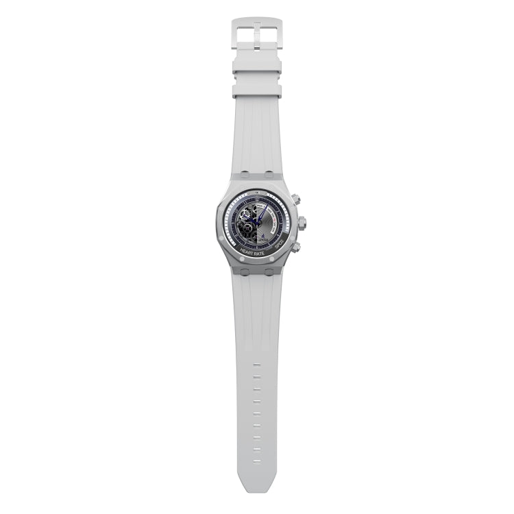 WS-18 1.43 inch IP67 Sport Smart Watch, Support Bluetooth Call / Sleep / Blood Oxygen / Heart Rate / Blood Pressure Health Monitor(Silver+White) - Smart Watches by PMC Jewellery | Online Shopping South Africa | PMC Jewellery | Buy Now Pay Later Mobicred