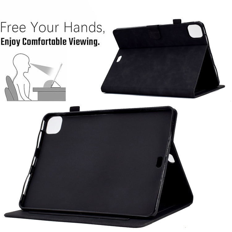 For iPad Pro 11 2024 Tower Embossed Leather Smart Tablet Case(Black) - iPad Pro 11 2024 Cases by PMC Jewellery | Online Shopping South Africa | PMC Jewellery | Buy Now Pay Later Mobicred