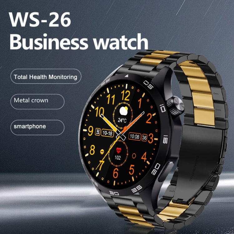 WS-26 1.52 inch IP67 Sport Smart Watch Support Bluetooth Call / Sleep / Blood Oxygen / Heart Rate / Blood Pressure Health Monitor, Steel Strap(Silver) - Smart Watches by PMC Jewellery | Online Shopping South Africa | PMC Jewellery | Buy Now Pay Later Mobicred