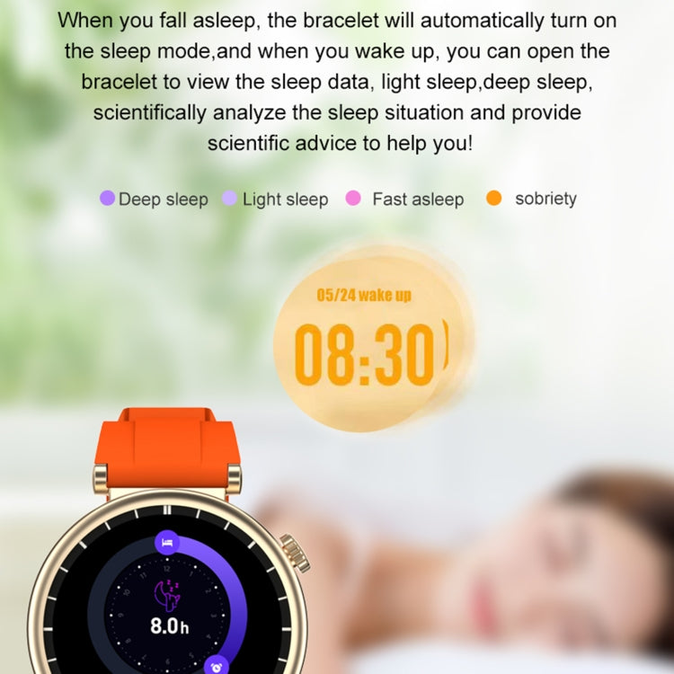 WS520 1.28 inch IP67 Sport Smart Watch, Support Bluetooth Call / Sleep / Blood Oxygen / Heart Rate / Blood Pressure Health Monitor(Gold+Orange) - Smart Watches by PMC Jewellery | Online Shopping South Africa | PMC Jewellery | Buy Now Pay Later Mobicred