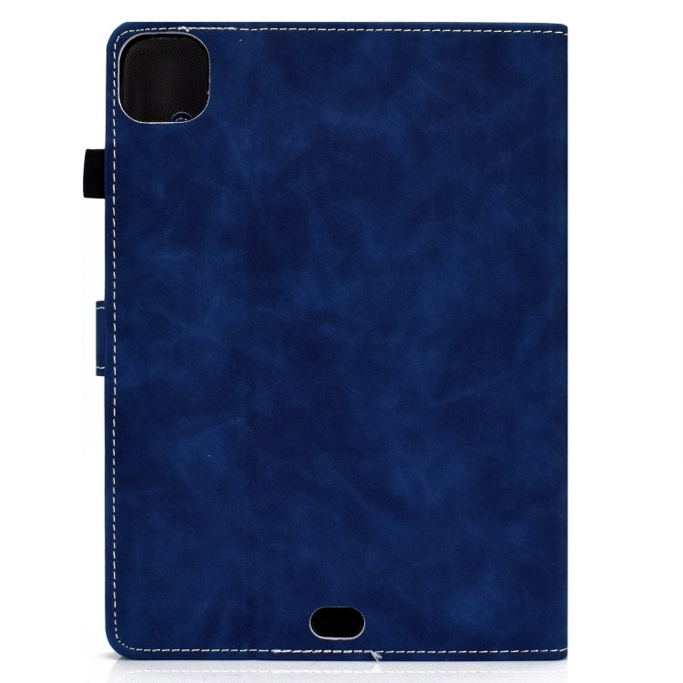 For iPad Pro 11 2024 Cowhide Texture Tablet Leather Smart Case(Blue) - iPad Pro 11 2024 Cases by PMC TechLife | Online Shopping South Africa | PMC TechLife | Buy Now Pay Later Mobicred