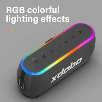 Xdobo X8 III BT5.3 IPX7 Wireless Speaker with RGB Light, Support Bluetooth/TF Card/USB/AUX(Grey) - Desktop Speaker by XDOBO | Online Shopping South Africa | PMC Jewellery | Buy Now Pay Later Mobicred