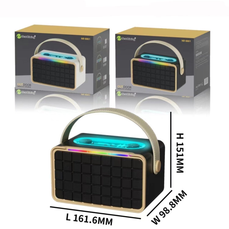 NewRixing NR8801 15W Portable Outdoor Bluetooth Speaker TWS Stereo Speaker(khaki) - Desktop Speaker by NewRixing | Online Shopping South Africa | PMC Jewellery | Buy Now Pay Later Mobicred