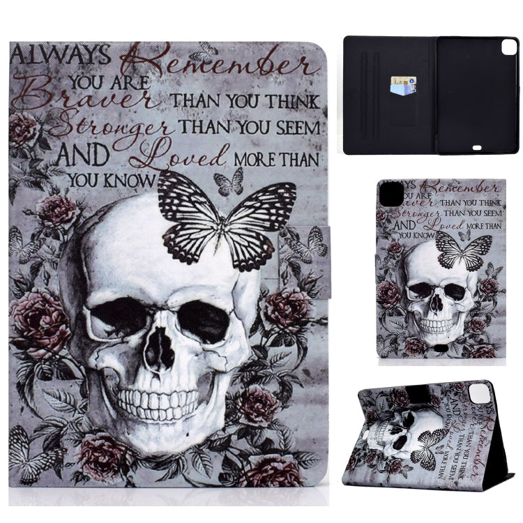For iPad Pro 11 2024 Colored Drawing Horizontal Flip Tablet Leather Case(Skull) - iPad Pro 11 2024 Cases by PMC Jewellery | Online Shopping South Africa | PMC Jewellery | Buy Now Pay Later Mobicred