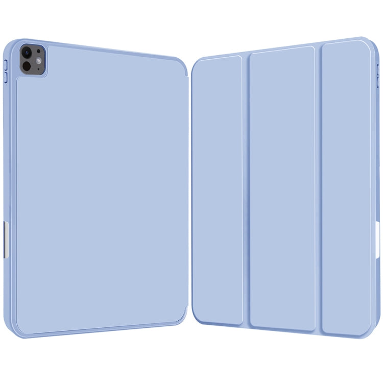 For iPad Pro 11 2024 3-fold TPU Smart Leather Tablet Case with Pen Slot(Ice Blue) - iPad Pro 11 2024 Cases by PMC TechLife | Online Shopping South Africa | PMC TechLife | Buy Now Pay Later Mobicred