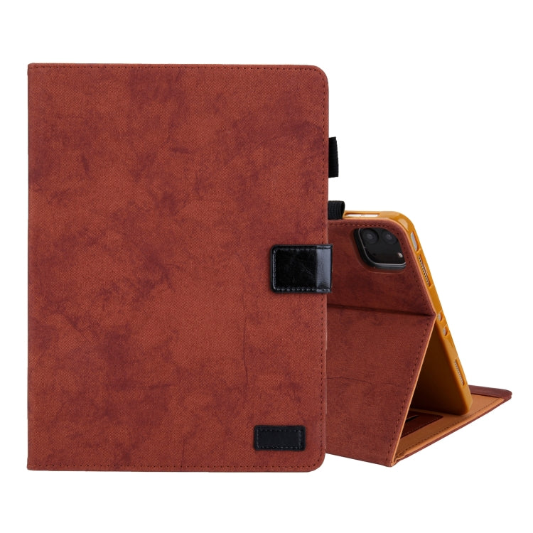 For iPad Pro 11 2024 Cloth Texture Leather Tablet Case(Brown) - iPad Pro 11 2024 Cases by PMC Jewellery | Online Shopping South Africa | PMC Jewellery | Buy Now Pay Later Mobicred