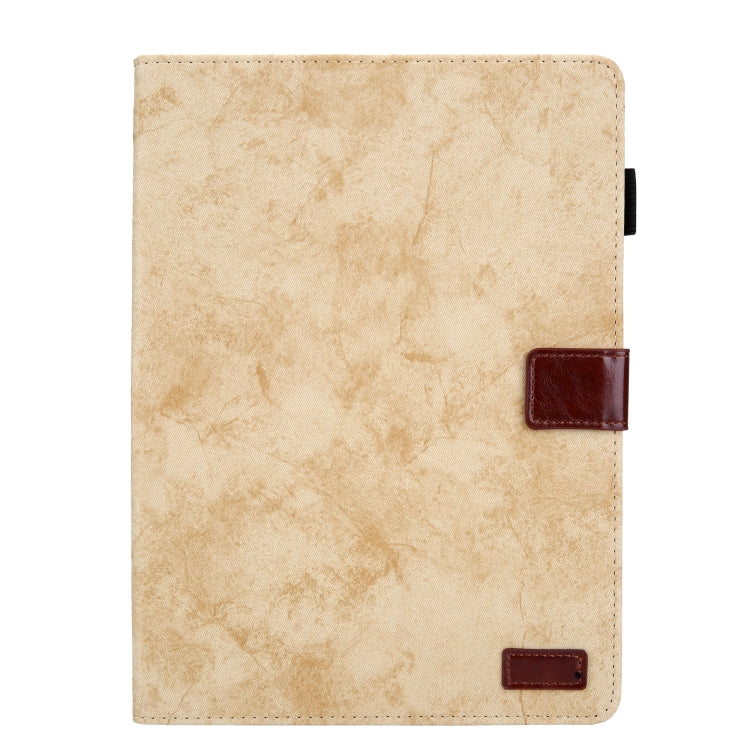 For iPad Pro 11 2024 Cloth Texture Leather Tablet Case(Yellow) - iPad Pro 11 2024 Cases by PMC TechLife | Online Shopping South Africa | PMC TechLife | Buy Now Pay Later Mobicred
