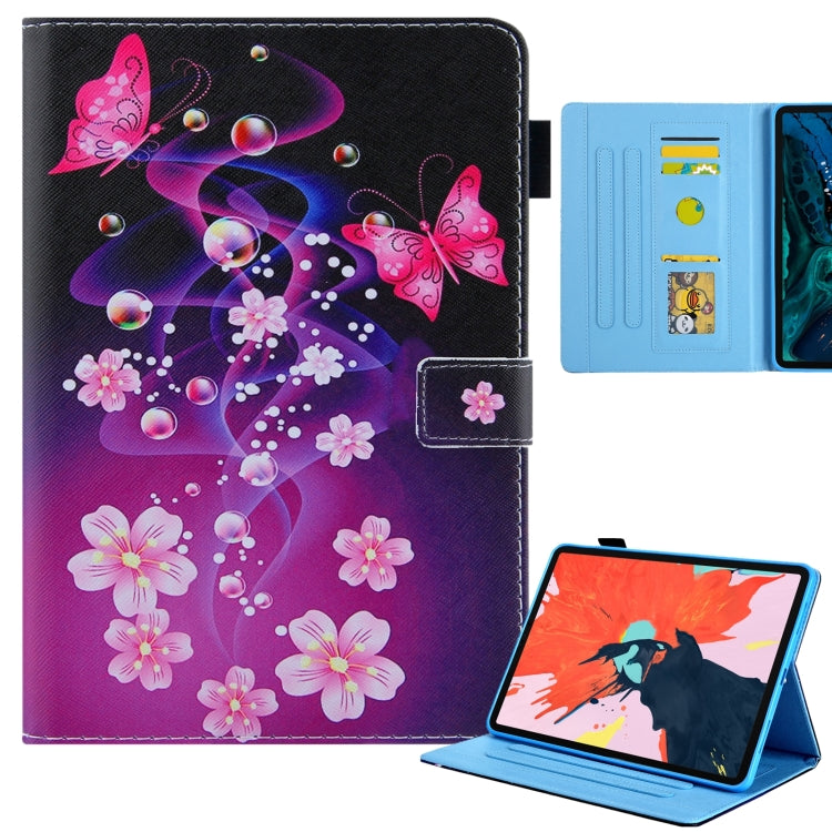 For iPad Pro 11 2024 Colored Drawing Leather Smart Tablet Case(Dual Pink Butterflies) - iPad Pro 11 2024 Cases by PMC TechLife | Online Shopping South Africa | PMC TechLife | Buy Now Pay Later Mobicred