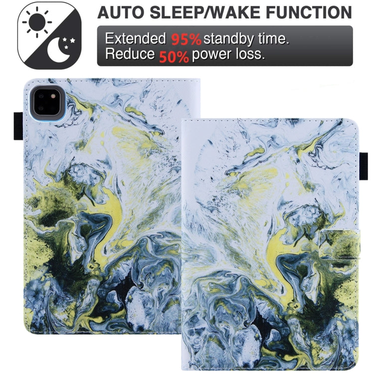 For iPad Pro 11 2024 Colored Drawing Leather Smart Tablet Case(White Gold Marble) - iPad Pro 11 2024 Cases by PMC TechLife | Online Shopping South Africa | PMC TechLife | Buy Now Pay Later Mobicred
