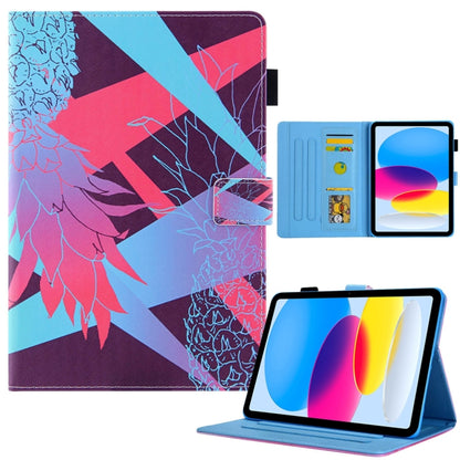 For iPad Pro 11 2024 Colored Drawing Leather Smart Tablet Case(Dazzling Pineapple) - iPad Pro 11 2024 Cases by PMC Jewellery | Online Shopping South Africa | PMC Jewellery | Buy Now Pay Later Mobicred