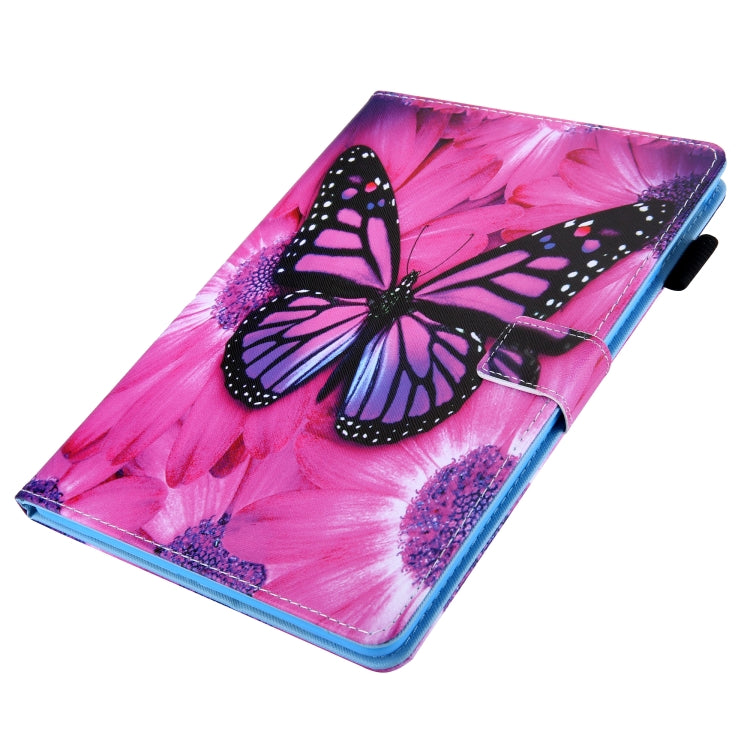For iPad Pro 11 2024 Colored Drawing Leather Smart Tablet Case(Red Flower Pink Butterfly) - iPad Pro 11 2024 Cases by PMC Jewellery | Online Shopping South Africa | PMC Jewellery | Buy Now Pay Later Mobicred