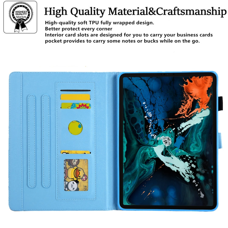 For iPad Pro 11 2024 Colored Drawing Leather Smart Tablet Case(Cherry Blossom) - iPad Pro 11 2024 Cases by PMC TechLife | Online Shopping South Africa | PMC TechLife | Buy Now Pay Later Mobicred