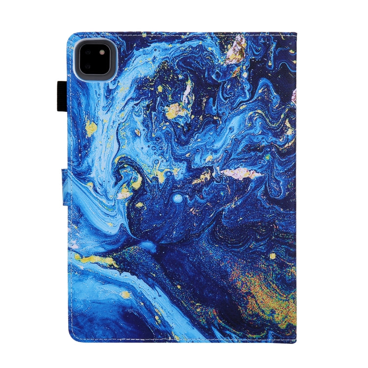 For iPad Pro 11 2024 Colored Drawing Leather Smart Tablet Case(Blue Gold) - iPad Pro 11 2024 Cases by PMC TechLife | Online Shopping South Africa | PMC TechLife | Buy Now Pay Later Mobicred