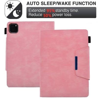 For iPad Pro 11 2024 Suede Cross Texture Magnetic Clasp Leather Smart Tablet Case(Pink) - iPad Pro 11 2024 Cases by PMC Jewellery | Online Shopping South Africa | PMC Jewellery | Buy Now Pay Later Mobicred