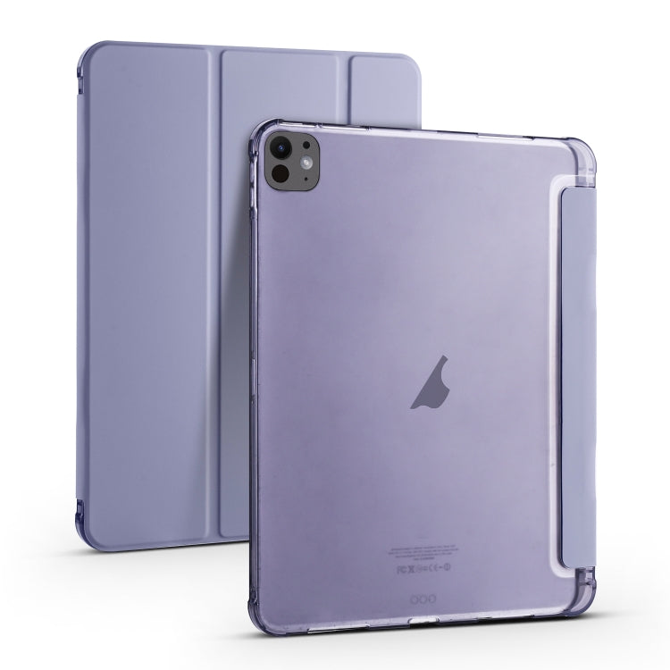 For iPad Pro 11 2024 3-fold TPU Leather Smart Tablet Case with Pen Slot(Lavender Purple) - iPad Pro 11 2024 Cases by PMC Jewellery | Online Shopping South Africa | PMC Jewellery | Buy Now Pay Later Mobicred