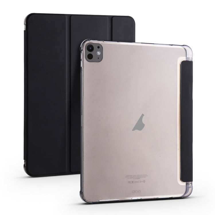 For iPad Pro 13 2024 3-fold TPU Leather Smart Tablet Case with Pen Slot(Black) - iPad Pro 13 2024 Cases by PMC TechLife | Online Shopping South Africa | PMC TechLife | Buy Now Pay Later Mobicred