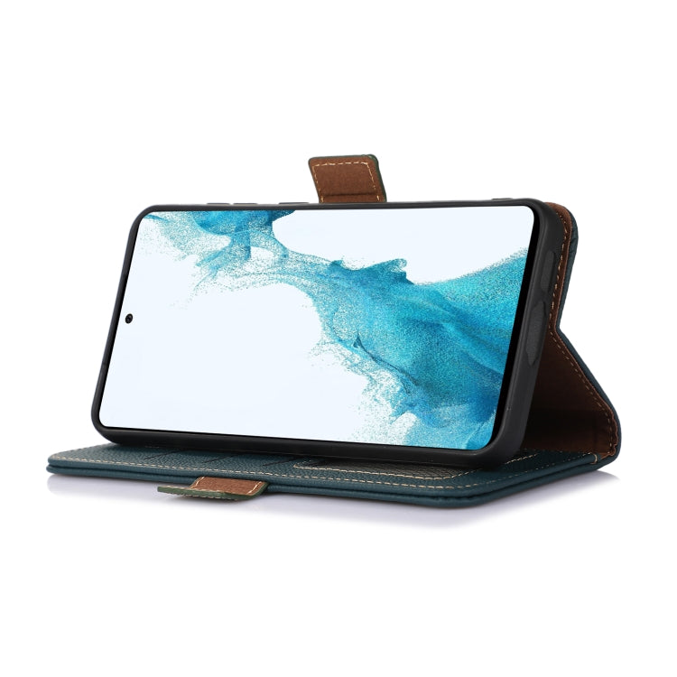 For iPhone 16 Pro Side-Magnetic TJ Genuine Leather RFID Phone Case(Green) - free shipping - PMC TechLife - Order now!