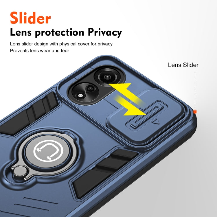For OPPO A78 4G Camshield Ring Holder Phone Case(Royal Blue) - OPPO Cases by PMC TechLife | Online Shopping South Africa | PMC TechLife | Buy Now Pay Later Mobicred