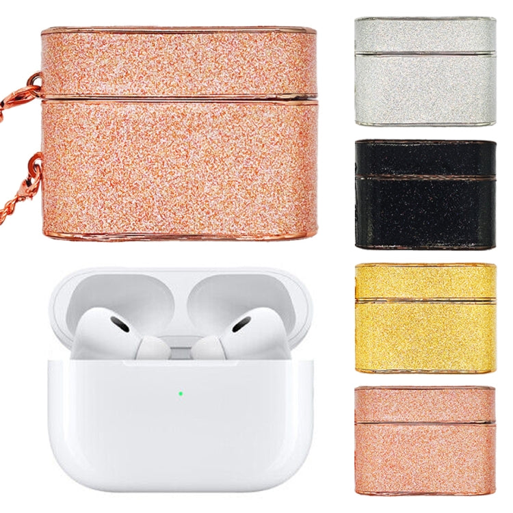 For AirPods Pro 2 Cylindrical Glitter Leather Texture Bluetooth Earphone Protective Case(Black) - For AirPods Pro 2 by PMC Jewellery | Online Shopping South Africa | PMC Jewellery | Buy Now Pay Later Mobicred