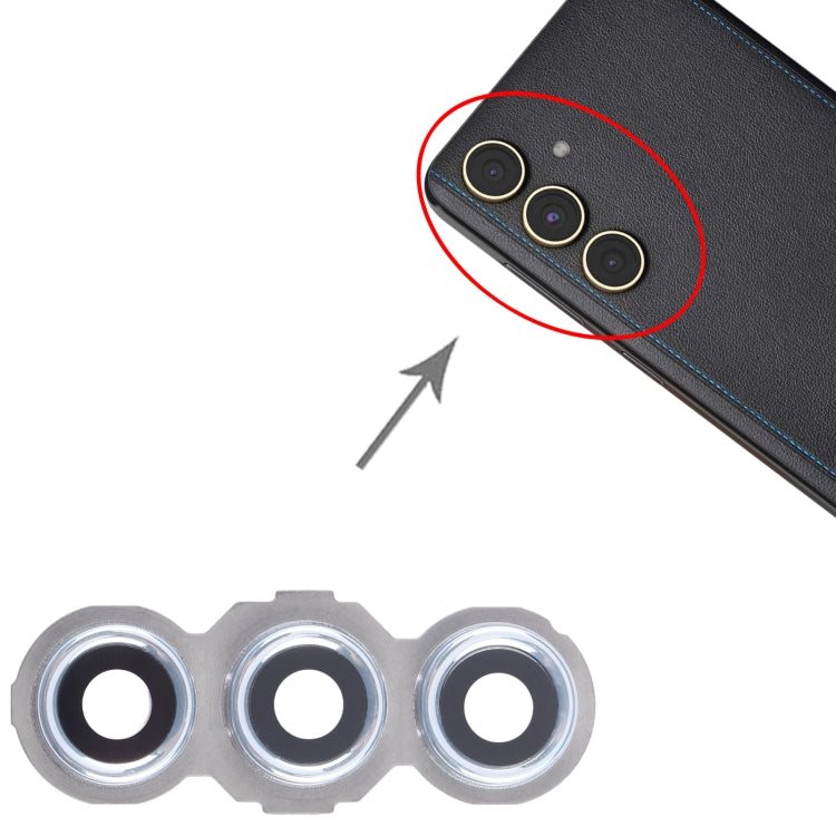 For Samsung Galaxy C55 SM-C556 10pcs Original Rear Camera Lens Cover(Silver) - Camera by PMC TechLife | Online Shopping South Africa | PMC TechLife | Buy Now Pay Later Mobicred