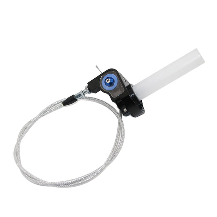 Off-road Motorcycle Modified 22mm Handle Throttle Clamp Hand Grip Big Torque Oil Visual Throttle Accelerator for with Cable(Blue with Silver Throttle Cable) - Grips by PMC TechLife | Online Shopping South Africa | PMC TechLife | Buy Now Pay Later Mobicred