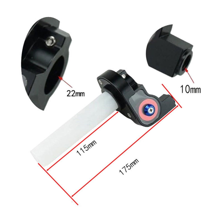 Off-road Motorcycle Modified 22mm Handle Throttle Clamp Hand Grip Big Torque Oil Visual Throttle Accelerator for with Cable(Blue with Silver Throttle Cable) - Grips by PMC TechLife | Online Shopping South Africa | PMC TechLife | Buy Now Pay Later Mobicred