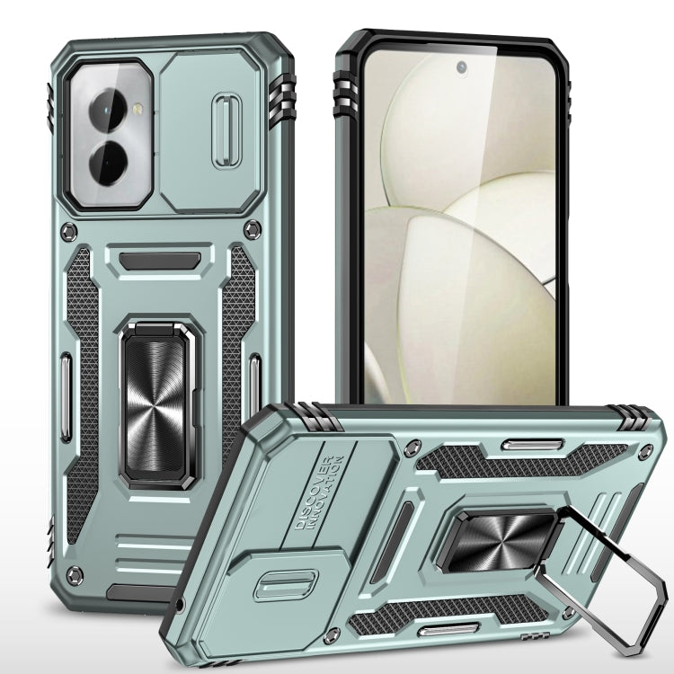 For Motorola Moto G Power 2024 Armor PC + TPU Camera Shield Phone Case(Alpine Green) - Motorola Cases by PMC Jewellery | Online Shopping South Africa | PMC Jewellery | Buy Now Pay Later Mobicred