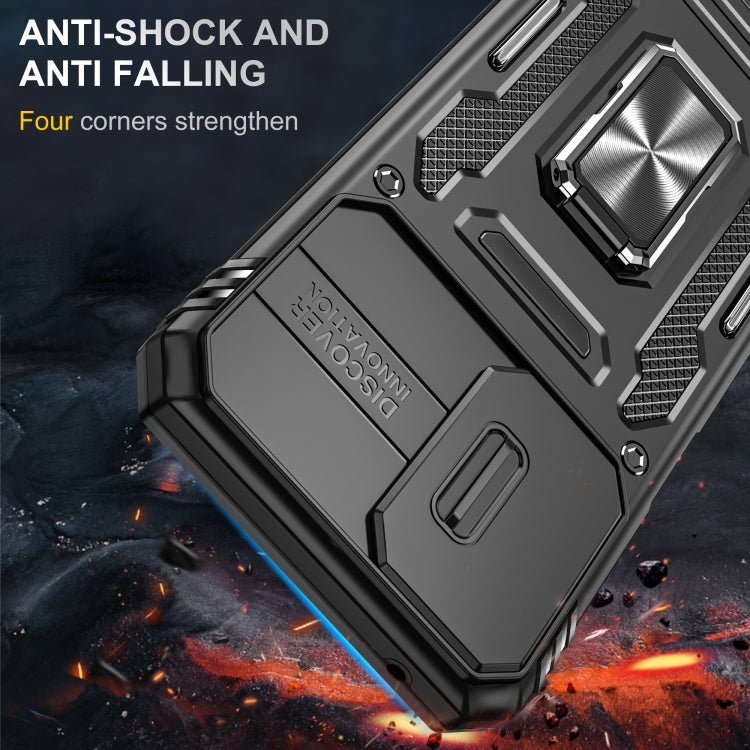For Motorola Moto G Stylus 5G 2024 Armor PC + TPU Camera Shield Phone Case(Black) - free shipping - PMC Jewellery - Order now!