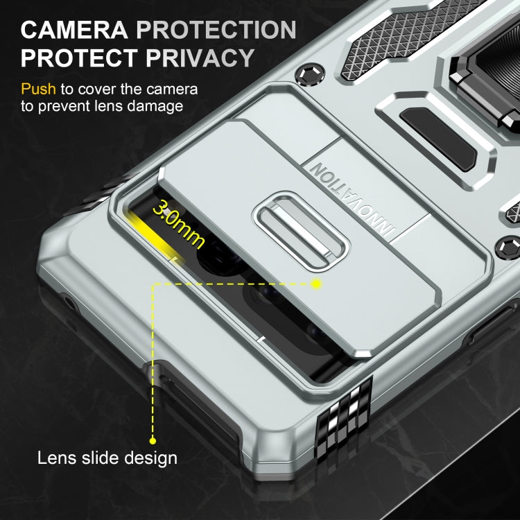 For Google Pixel 9 Pro XL 6.8 Armor PC + TPU Camera Shield Phone Case(Grey) - free shipping - PMC TechLife - Order now!