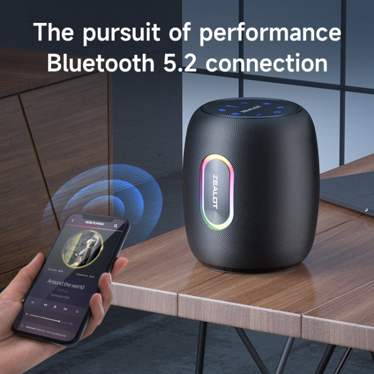 Zealot S64 Shocking Sound Super Subwoofer Bluetooth Speaker with RGB Light(Black) - Desktop Speaker by ZEALOT | Online Shopping South Africa | PMC Jewellery | Buy Now Pay Later Mobicred