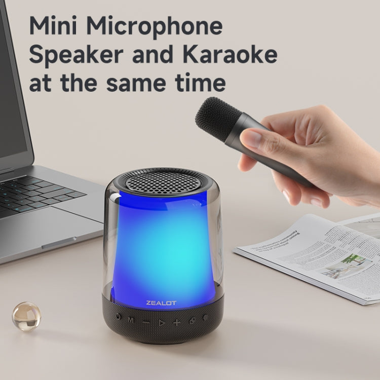 Zealot S66M RGB Rhythmic Light Karaoke Wireless Speaker, Style:Dual Mic(Black) - Desktop Speaker by ZEALOT | Online Shopping South Africa | PMC Jewellery | Buy Now Pay Later Mobicred