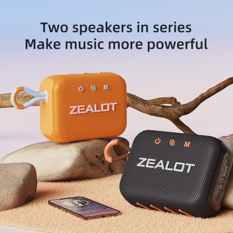 Zealot S75 Portable Outdoor IPX6 Waterproof Bluetooth Speaker(Orange) - free shipping - PMC Jewellery - Order now!