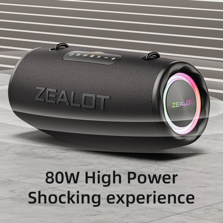 Zealot S87 80W Portable Outdoor Bluetooth Speaker with RGB Light(Camouflage) - Waterproof Speaker by ZEALOT | Online Shopping South Africa | PMC Jewellery | Buy Now Pay Later Mobicred