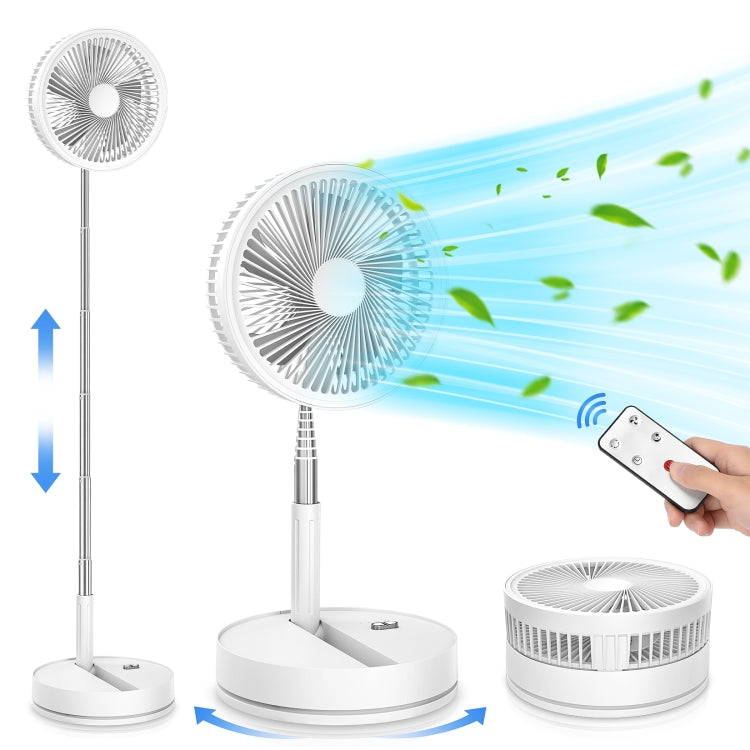 F9 Folding Adjustable Height Desktop Electric Fan(White) - Electric Fans by PMC TechLife | Online Shopping South Africa | PMC TechLife | Buy Now Pay Later Mobicred