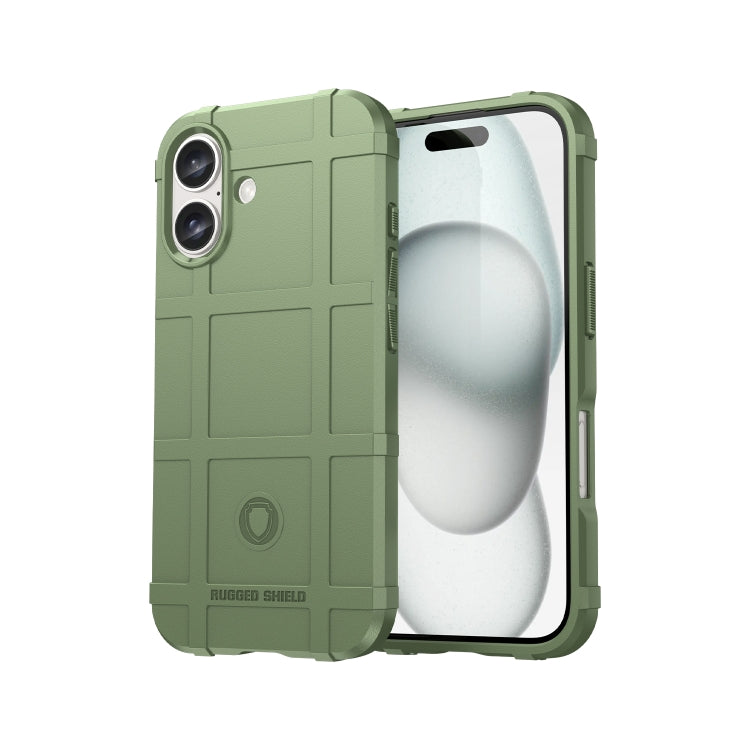 For iPhone 16 Plus Full Coverage Shockproof TPU Phone Case(Green) - iPhone 16 Plus Cases by PMC Jewellery | Online Shopping South Africa | PMC Jewellery | Buy Now Pay Later Mobicred