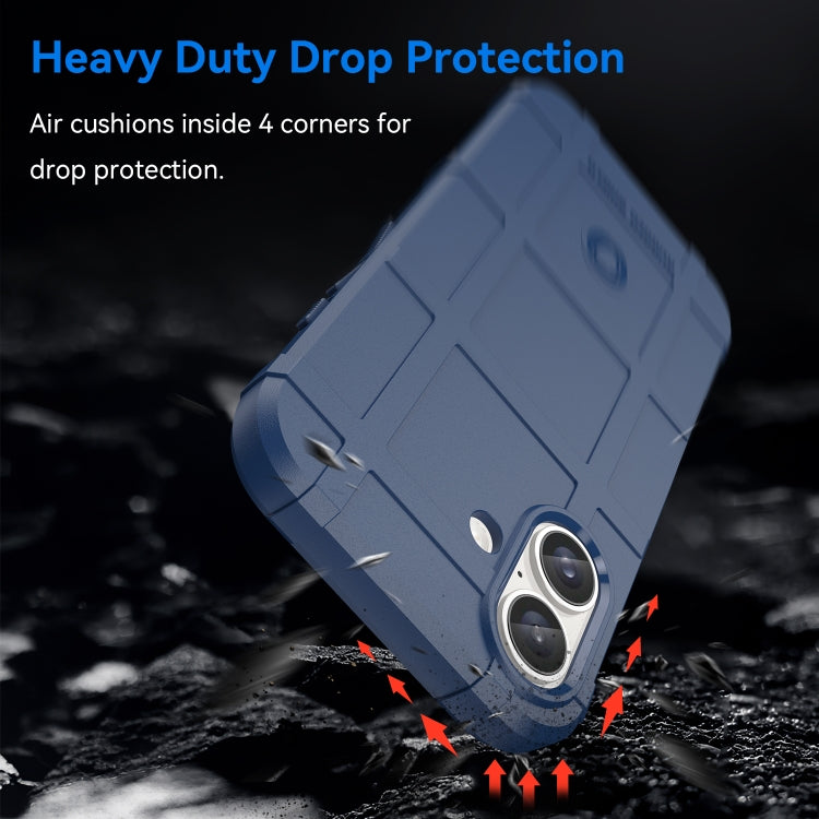 For iPhone 16 Full Coverage Shockproof TPU Phone Case(Blue) - iPhone 16 Cases by PMC TechLife | Online Shopping South Africa | PMC TechLife | Buy Now Pay Later Mobicred